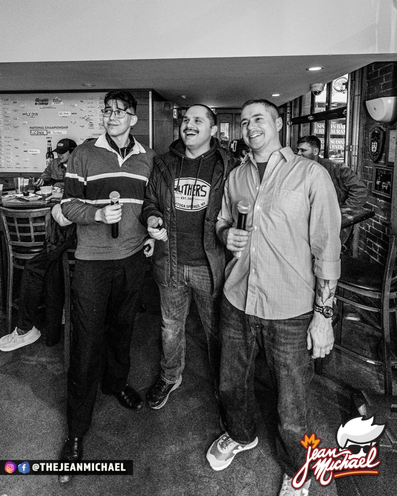 Guests at Karaoke with DJDeelish Deanna Larson hosting at Friar Tuck's in Mystic, Connecticut during winter Wednesdays.