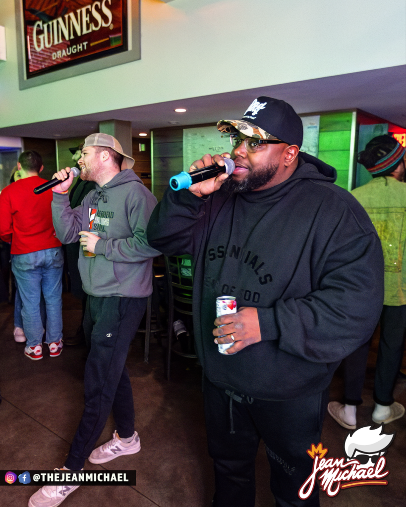 Guests at Karaoke with DJDeelish Deanna Larson hosting at Friar Tuck's in Mystic, Connecticut during winter Wednesdays.